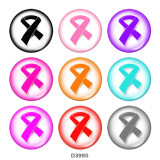 20MM Ribbon  Medical treatment  Print glass snaps buttons