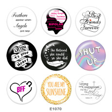 20MM  Faith  Print glass snaps buttons