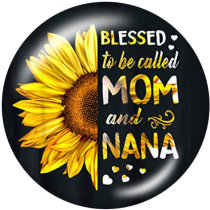 20MM  MOM  Print glass snaps buttons