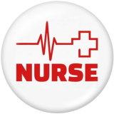 20MM Nurse  Medical treatment  Print glass snaps buttons