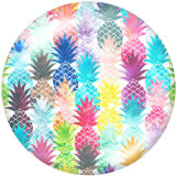 20MM  pineapple Print glass snaps buttons  Beach Ocean