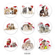 20MM  Christmas  Print glass snaps buttons