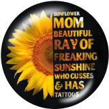 20MM  MOM  Print glass snaps buttons