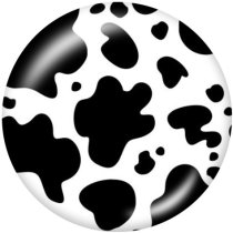 20MM  Animal pattern   Print glass snaps buttons