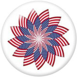 20MM  USA Chemorial Day  Print glass snaps buttons Independence Day