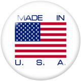 20MM  USA  Flag  Print glass snaps buttons Independence Day