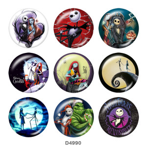 20MM  Halloween  Print glass snaps buttons