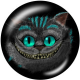 20MM cat Print glass snaps buttons