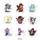 20MM  Elves  Print glass snaps buttons