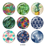 20MM  Botany   Print  glass snaps buttons