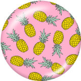 20MM  fruit  Print  glass snaps buttons