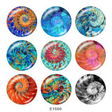 20MM  Pattern  Print  glass snaps buttons Beach Ocean