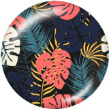 20MM  Flower  Print  glass snaps buttons