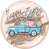 20MM happy easter  Print glass snaps buttons