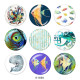 20MM  Ocean World  Print  glass snaps buttons Beach Ocean