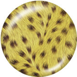 20MM  Leopard pattern  Print  glass snaps buttons