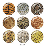 20MM  Leopard pattern  Print  glass snaps buttons