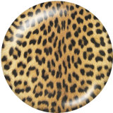 20MM  Leopard pattern  Print  glass snaps buttons