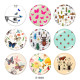 20MM  Butterfly  Print  glass snaps buttons