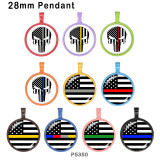 10pcs/lot National flag  glass picture printing products of various sizes  Fridge magnet cabochon