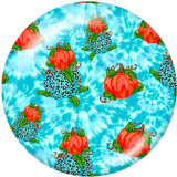 20MM  Sunhine  Flower  Print  glass snaps buttons