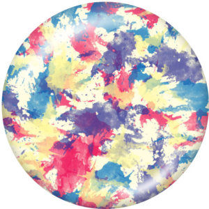 20MM  Flower  Print  glass snaps buttons