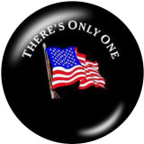 20MM USA Flag  Print  glass snaps buttons