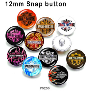 10pcs/lot motorcycle Car  glass picture printing products of various sizes  Fridge magnet cabochon