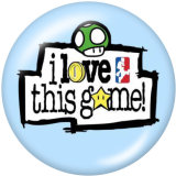 20MM  kiss Me  Print  glass snaps buttons