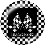 20MM  Brandon  Print  glass snaps buttons