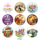 20MM  happy easter   Print  glass snaps buttons