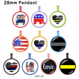 10pcs/lot National flag  glass picture printing products of various sizes  Fridge magnet cabochon