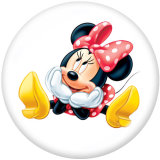 20MM  Cartoon Mickey   Print  glass snaps buttons