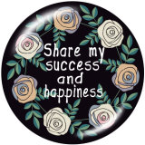 20MM  Bless You  Print  glass snaps buttons