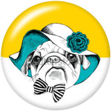 20MM  Dog  Print  glass snaps buttons