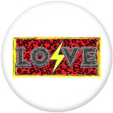 20MM  Love  Bites  Print  glass snaps buttons