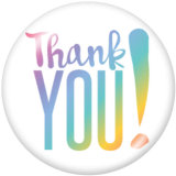 20MM  thank you Print   glass  snaps buttons