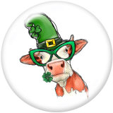 20MM  happy easter St Patricks Day Print  glass snaps buttons