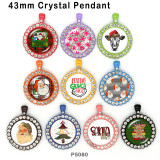10pcs/lot Christmas  glass picture printing products of various sizes  Fridge magnet cabochon