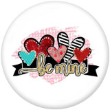20MM  love  Print  glass snaps buttons
