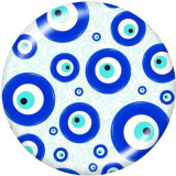 20MM  pattern  Faith  Print  glass snaps buttons