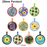 10pcs/lot flower  glass picture printing products of various sizes  Fridge magnet cabochon