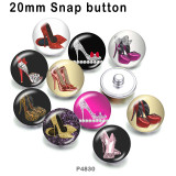 10pcs/lot High heels  glass picture printing products of various sizes  Fridge magnet cabochon