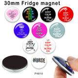 10pcs/lot nurse  glass picture printing products of various sizes  Fridge magnet cabochon