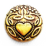 20MM love snap gold Plated snap button