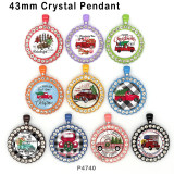 10pcs/lot Christmas glass picture printing products of various sizes  Fridge magnet cabochon