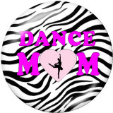 20MM  Dance  CHEER MOM  Print  glass  snaps buttons