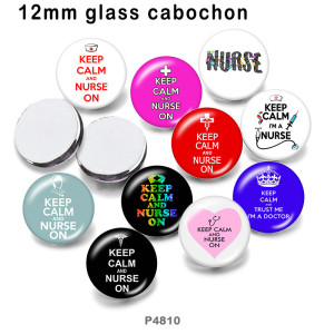 10pcs/lot nurse  glass picture printing products of various sizes  Fridge magnet cabochon