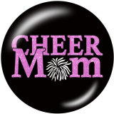 20MM  Cheer  MOM  Print   glass  snaps buttons