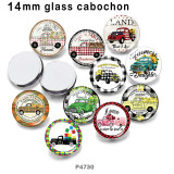 10pcs/lot car glass picture printing products of various sizes  Fridge magnet cabochon